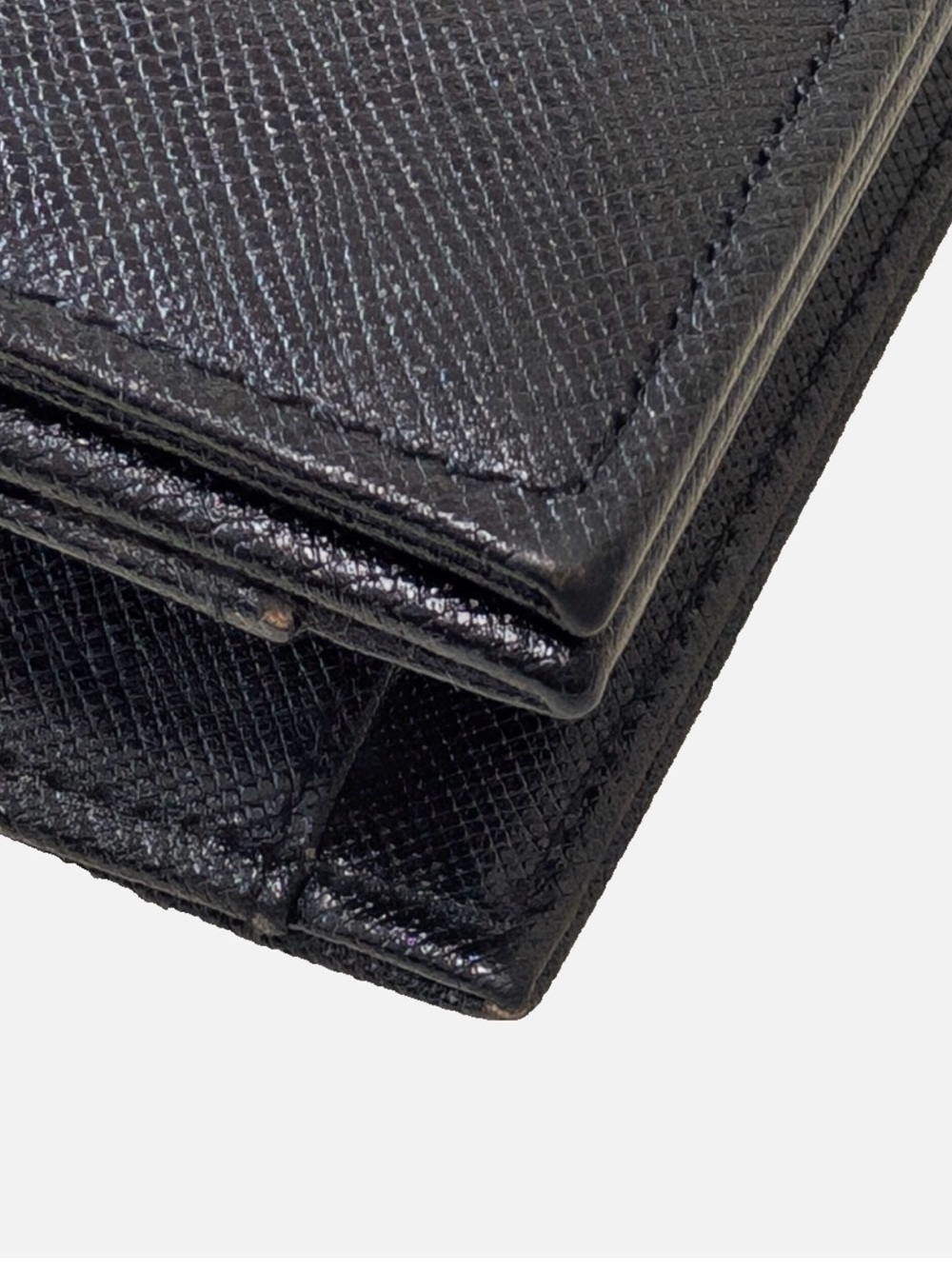 Saint Laurent Black Leather Envelope Clutch with Gold-Tone Button - Picture 8 of 13